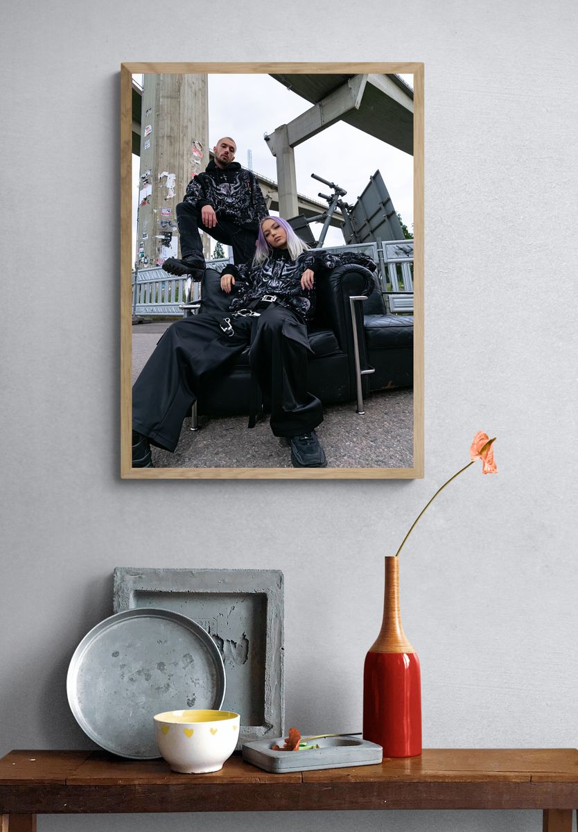 Urban Goth Fashion Portrait Poster. — room view 3