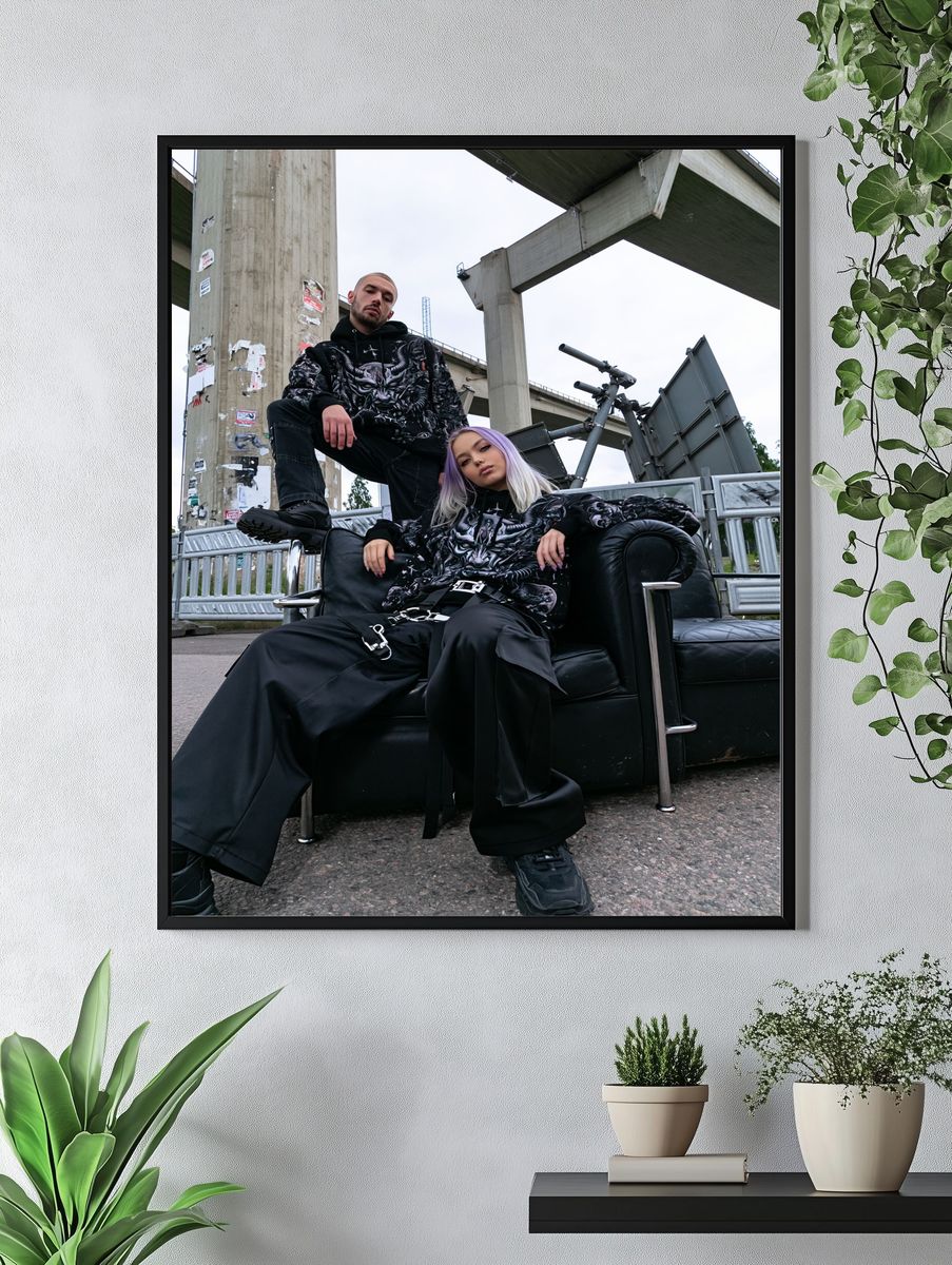 Urban Goth Fashion Portrait Poster. — room view 4