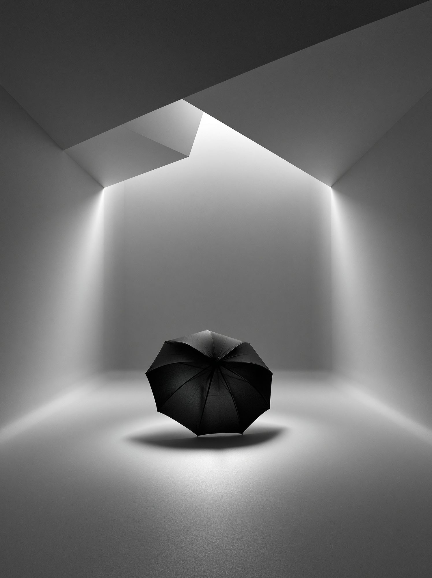 Black Umbrella Minimalist Poster.
