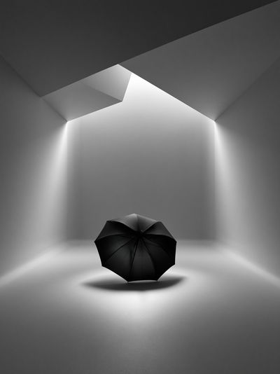 Black Umbrella Minimalist Poster. poster print