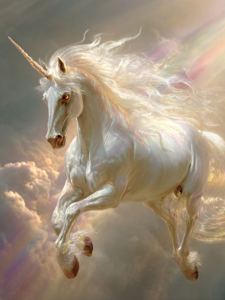 Majestic Unicorn — Fantasy Print. poster detail