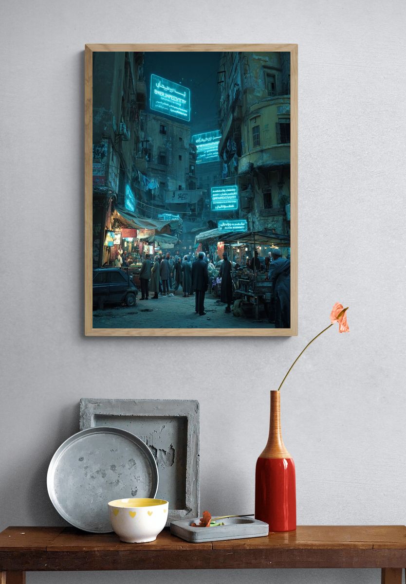 Urban Night Market — Photography Print. — room view 3