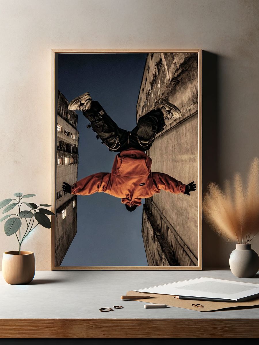 Urban Acrobat — Photography Poster. — room view 2