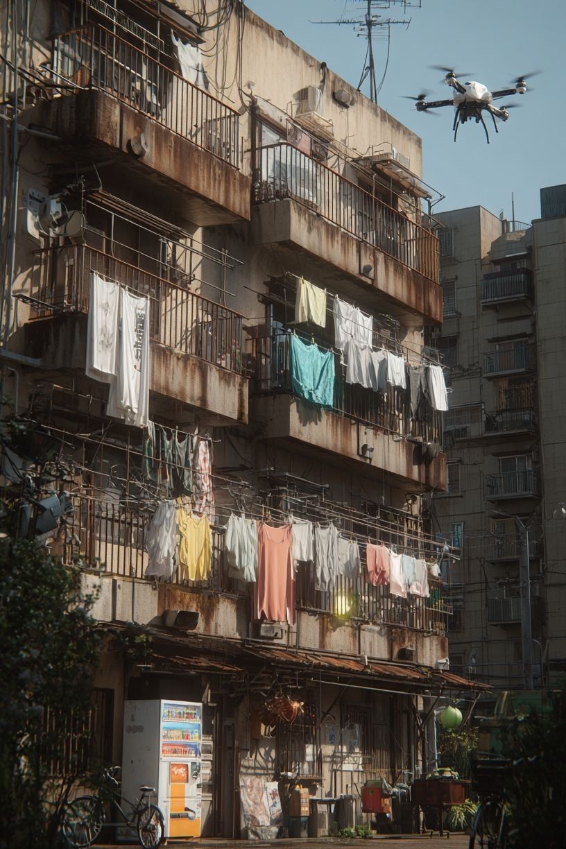 Urban Apartment Block Photography Poster. poster — photography art