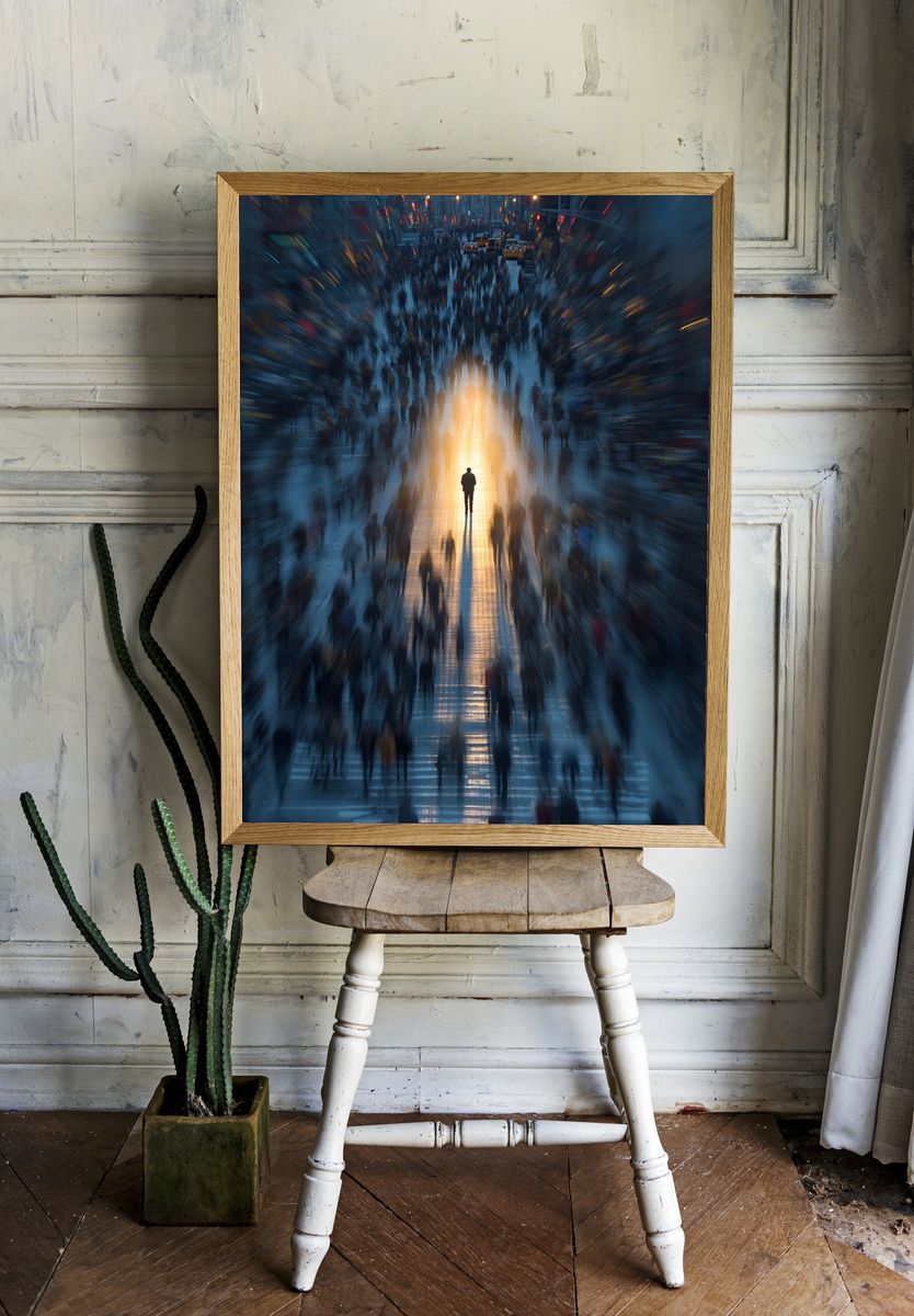 Urban Crowd — Photography Poster. — room view 1