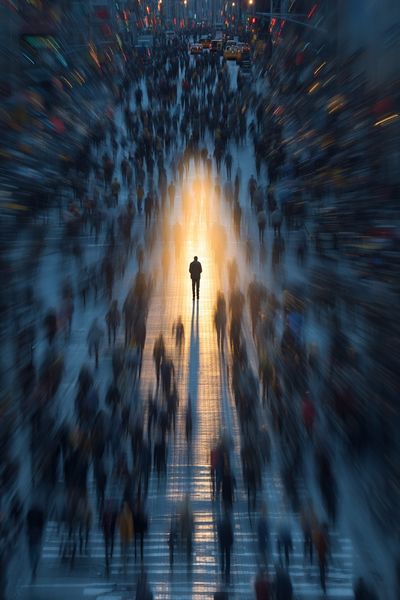 Urban Crowd — Photography Poster. poster