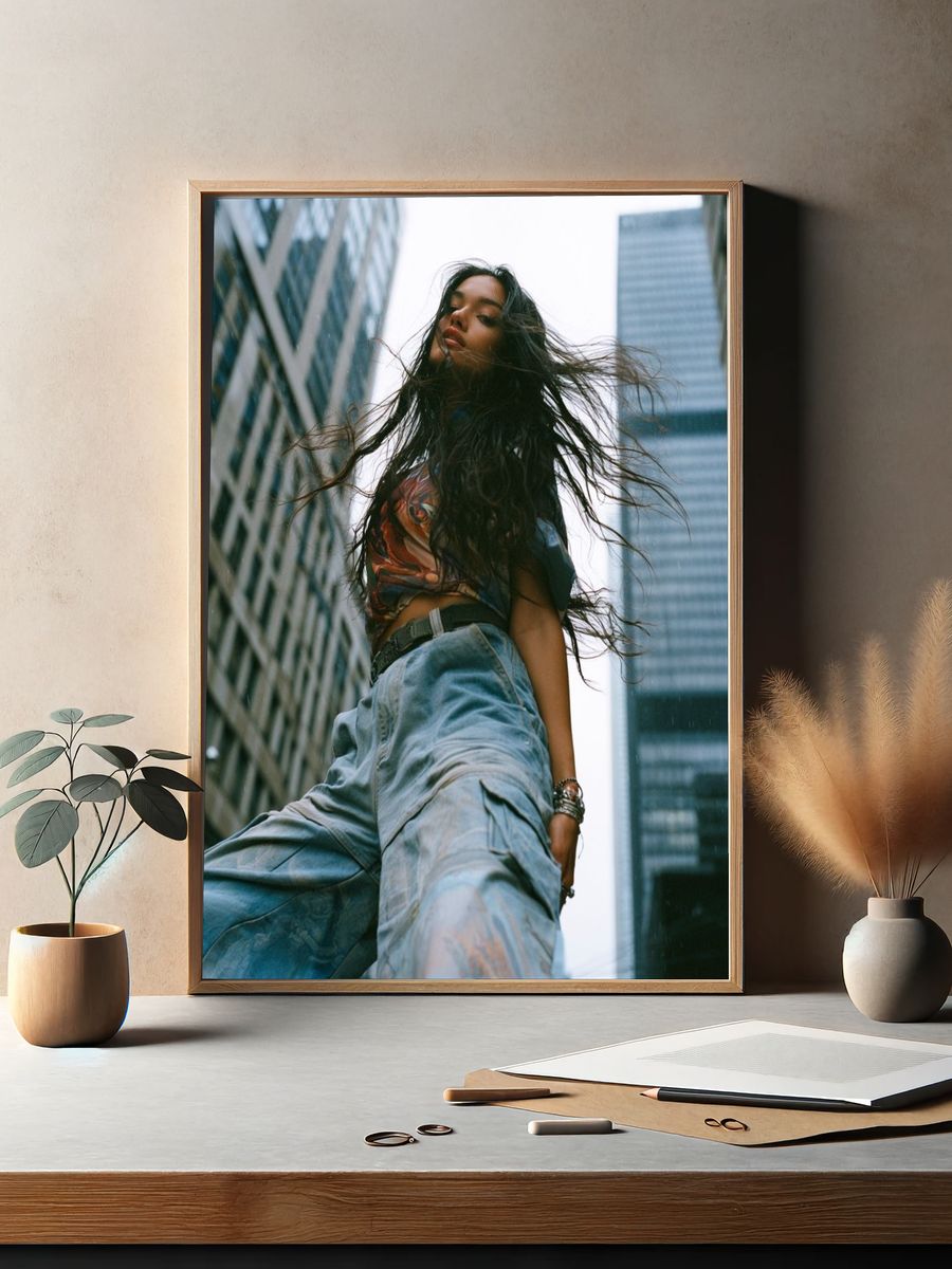 Urban Fashion Portrait Poster. — room view 2