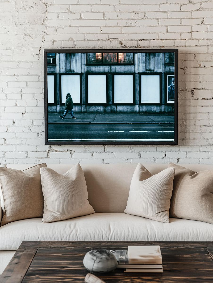 Urban Street Scene Photography Poster. room preview