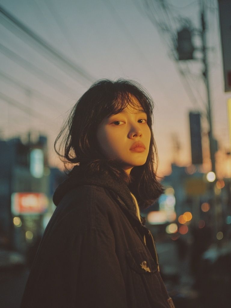 Urban Dusk Portrait Poster. poster — photography art