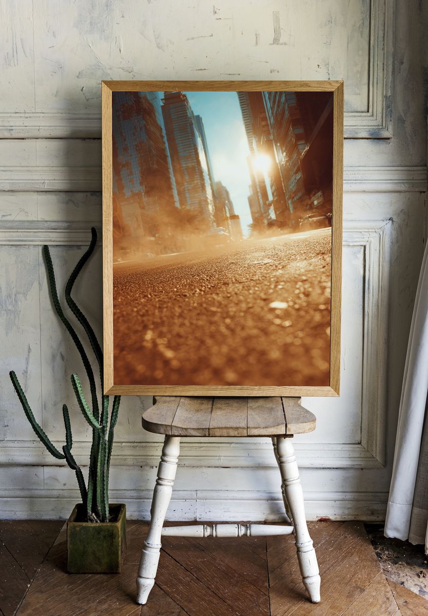 Urban Sunset — Photography Print. — room view 1