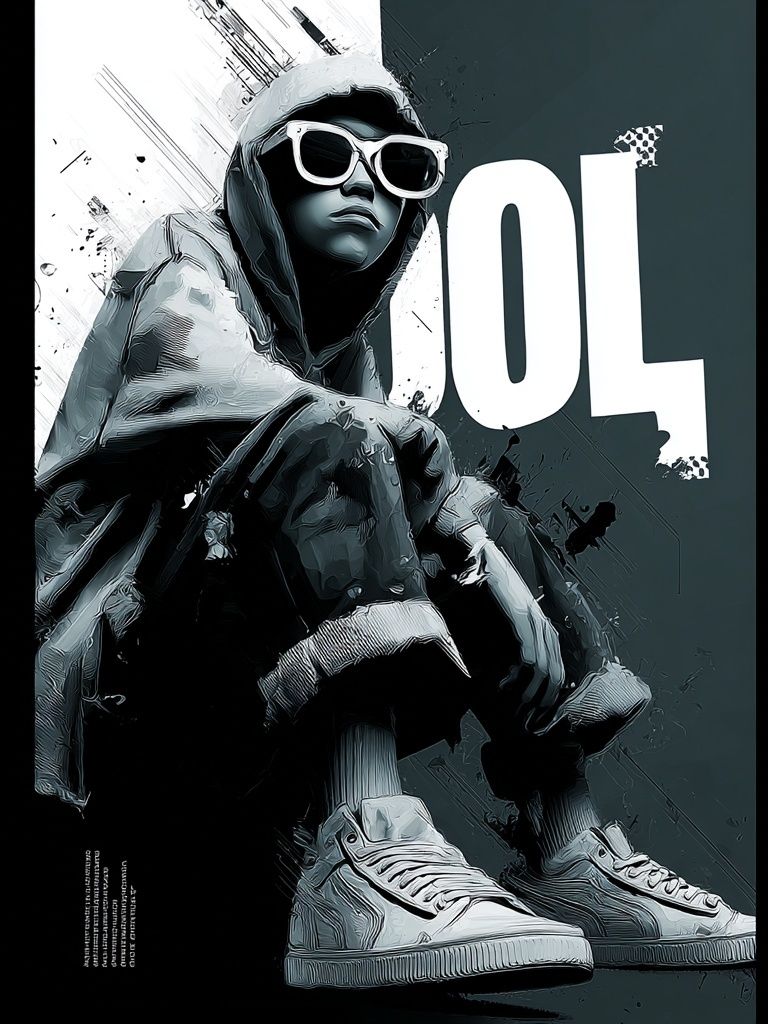 Urban Streetwear Vibes — Illustration Print. poster — illustration art