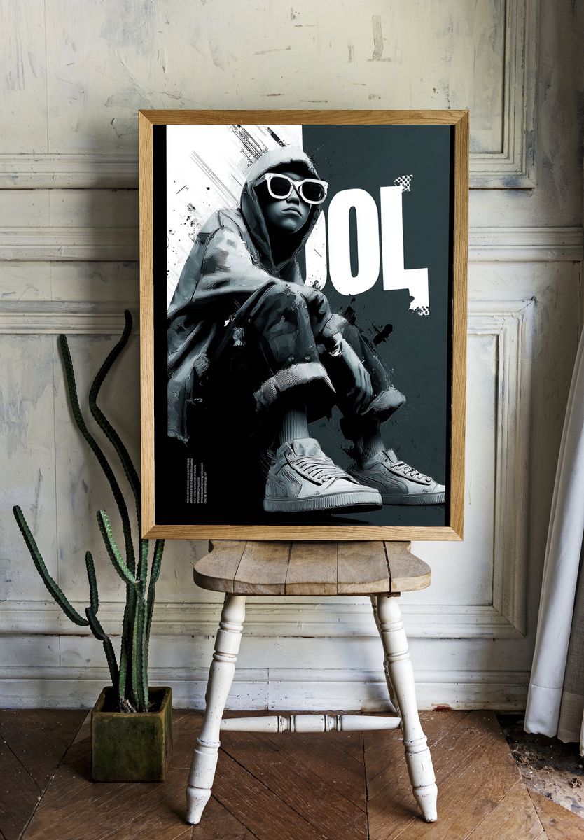 Urban Streetwear Vibes — Illustration Print. room preview