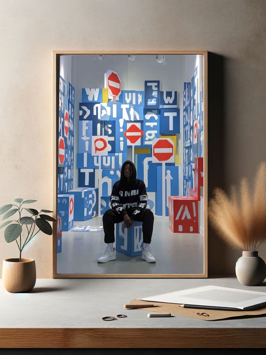 Urban Typography Art Print. — room view 2