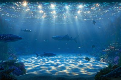 Underwater Reef Scene Photography Poster. poster