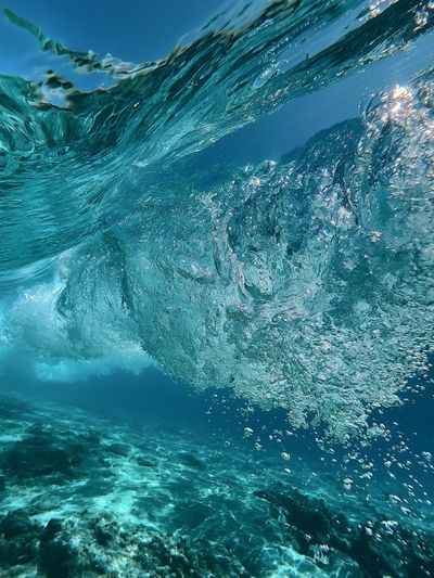 Underwater Wave Burst Photography Poster.