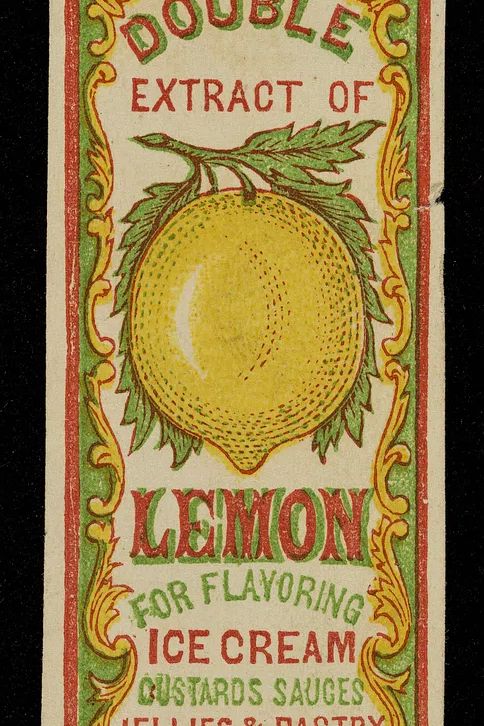 Double extract lemon flavoring ice. poster — vintage art
