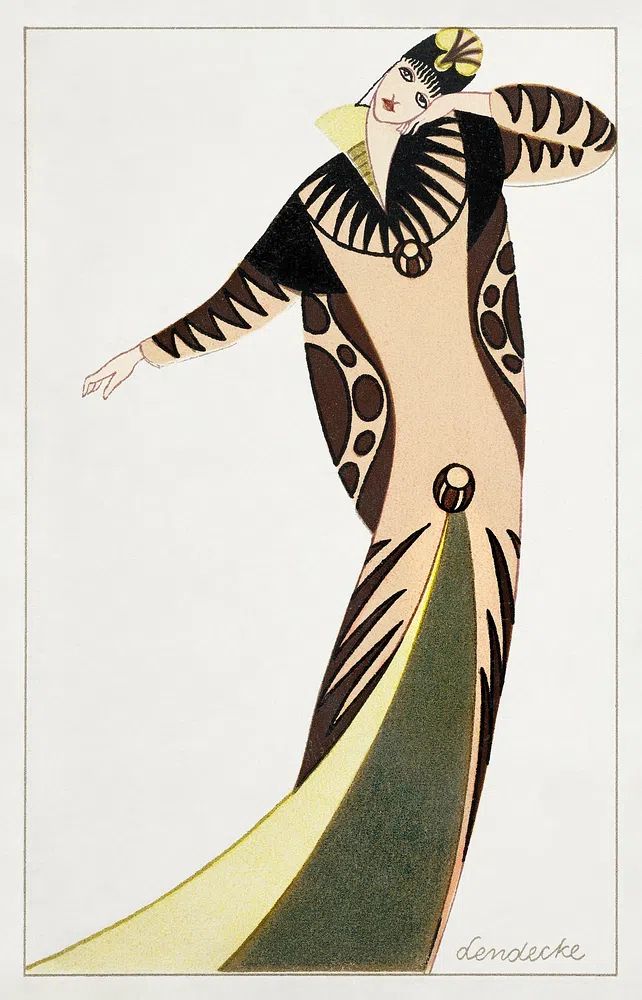Woman long tubular dress (1912). poster detail