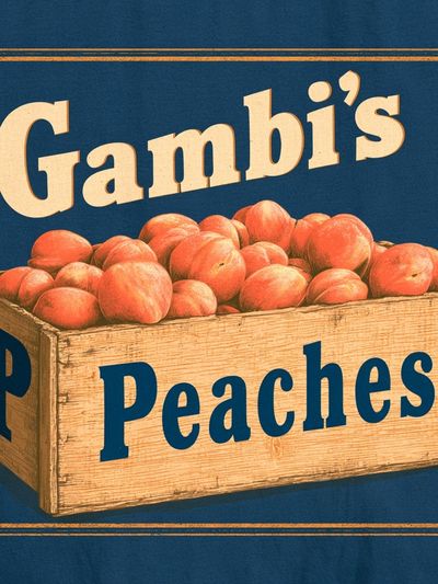 Gambi's Peaches Vintage Poster. poster