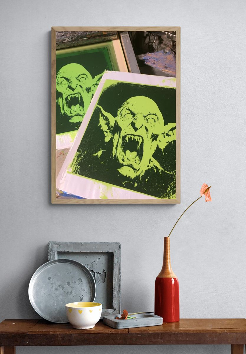 Vampire Scream Horror Print. — room view 3