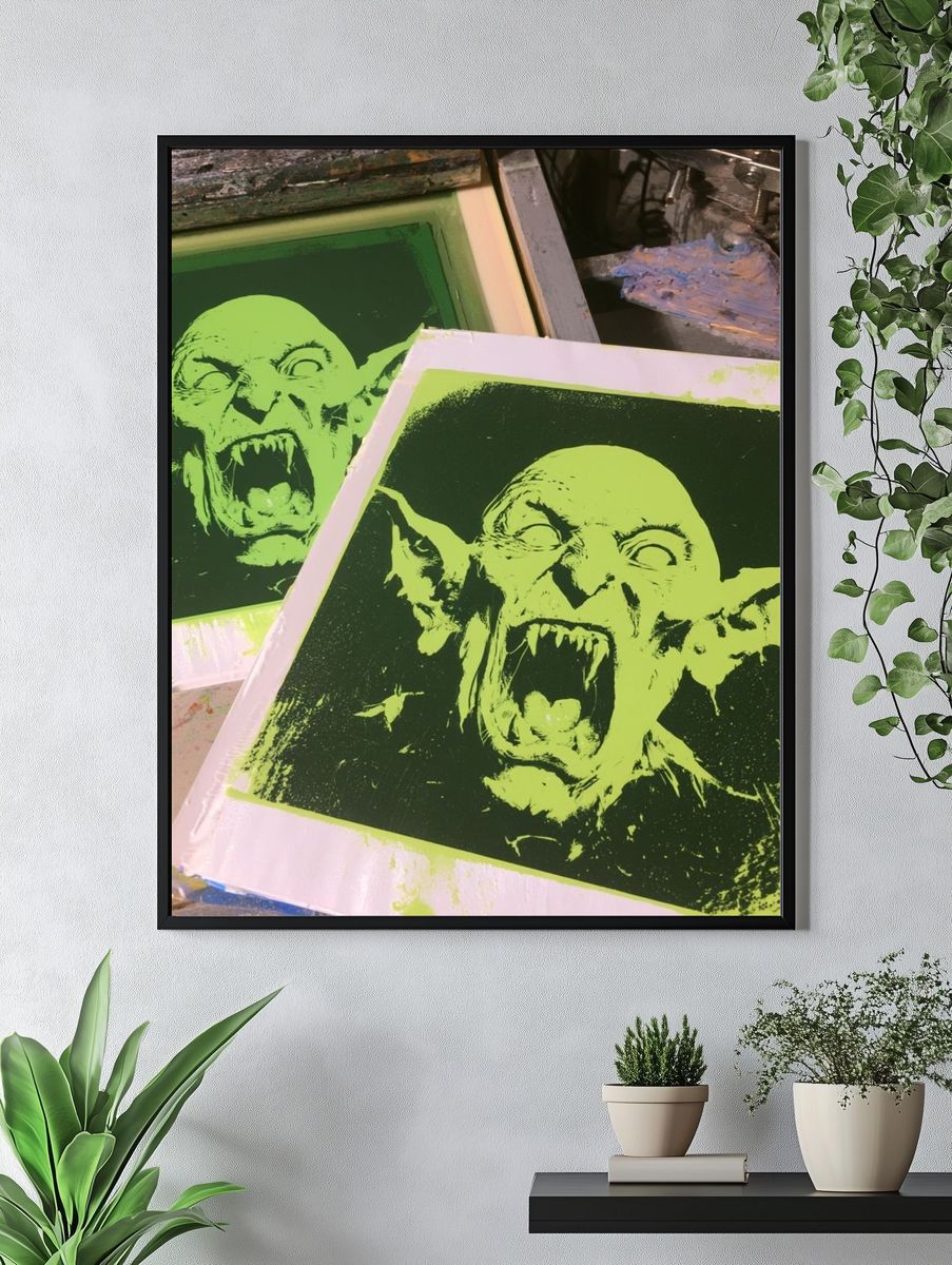 Vampire Scream Horror Print. — room view 4