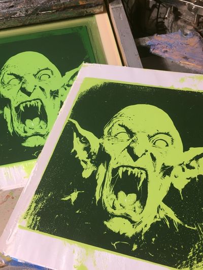 Vampire Scream Horror Print. poster