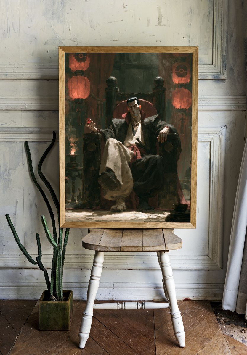 Vampire Throne Illustration Poster. room preview