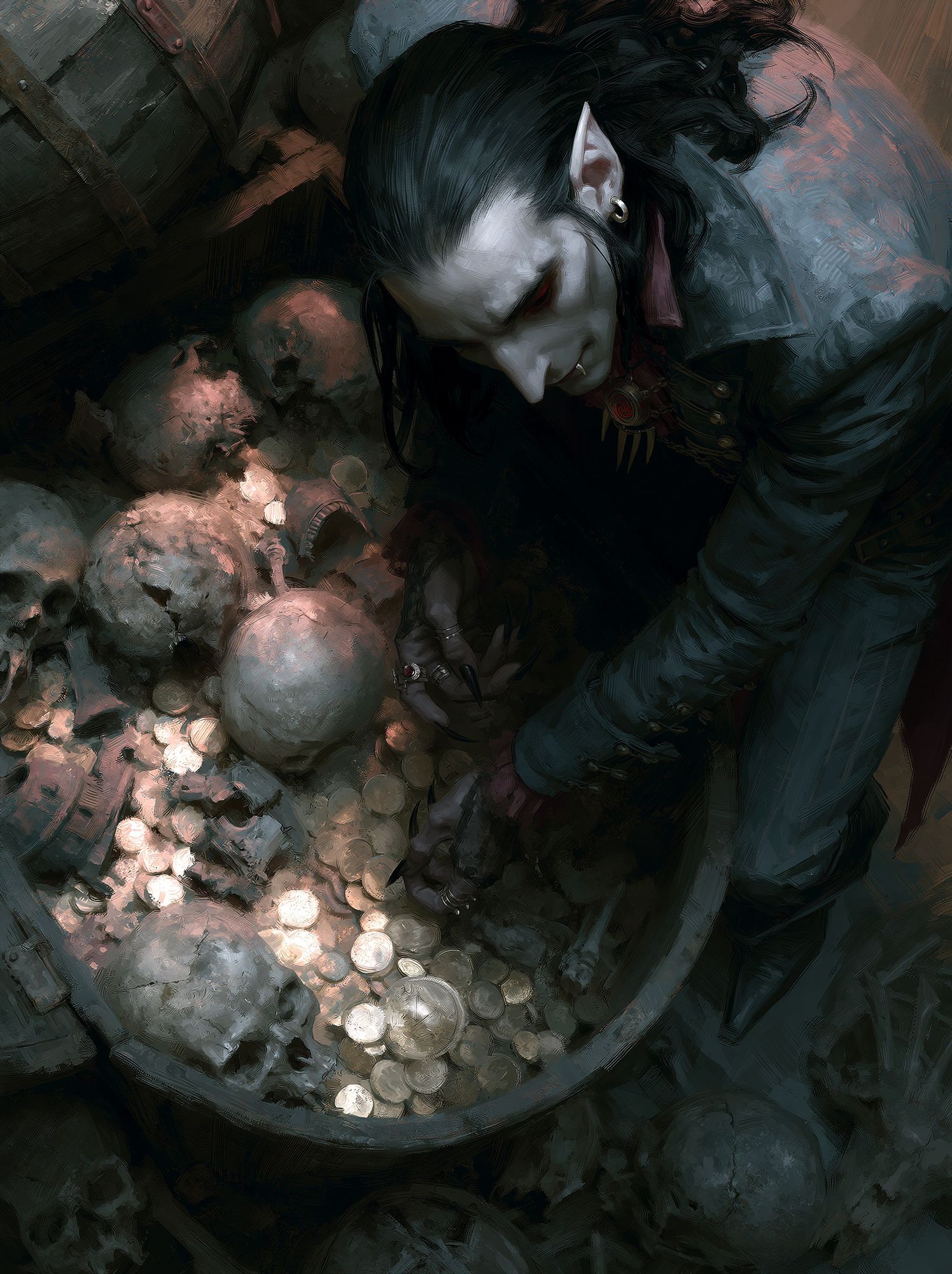 Vampire Treasure Hoard Illustration Poster. poster detail