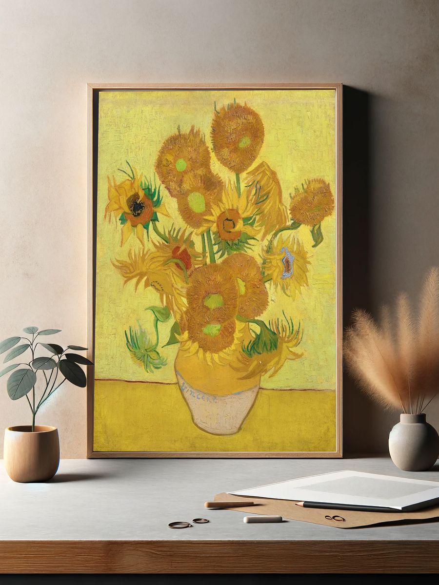 Vincent van Gogh 's Sunflowers. — room view 2