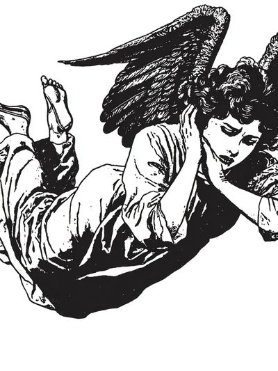 Sleeping Angel — Vintage Print. poster