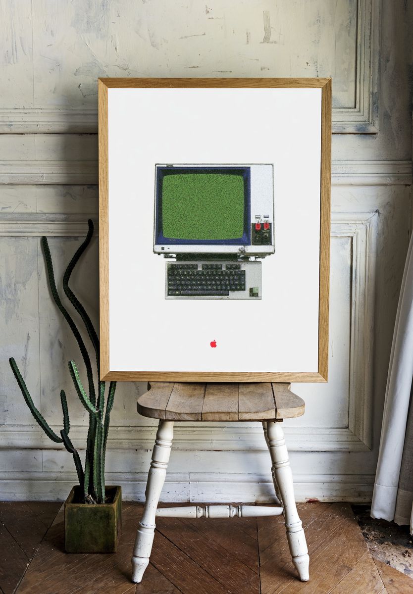 Vintage Apple Computer Poster. — room view 1