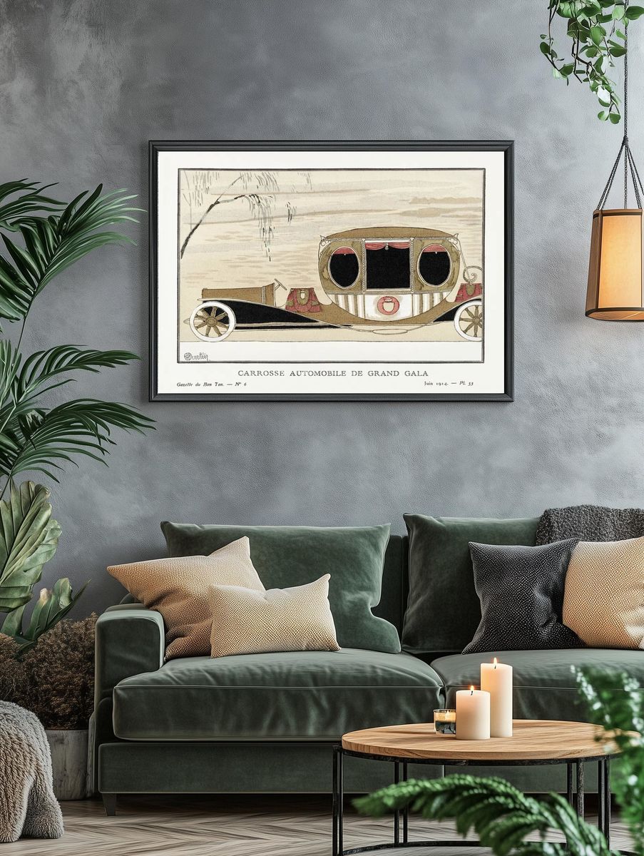 Carrosse Automobile de Grand Gala — Vintage Print. — room view 4