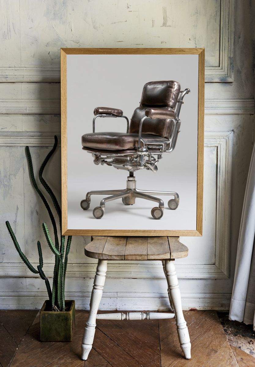 Vintage Barber Chair Print. room preview