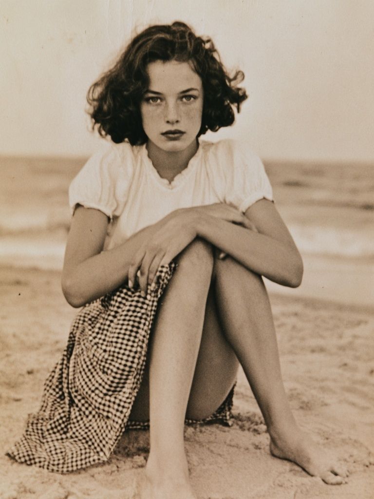 Vintage Beach Portrait Poster. poster — photography art