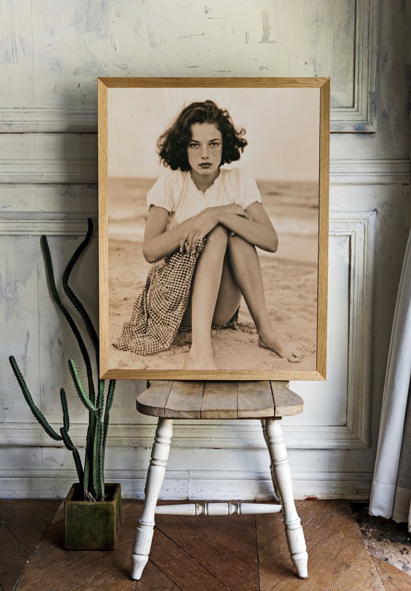 Vintage Beach Portrait Poster. — room view 1