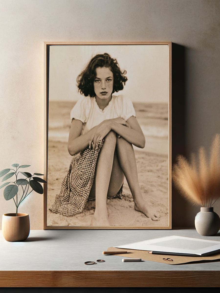 Vintage Beach Portrait Poster. — room view 2