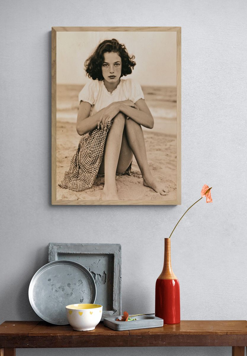 Vintage Beach Portrait Poster. — room view 3