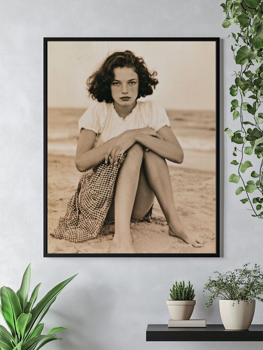 Vintage Beach Portrait Poster. — room view 4
