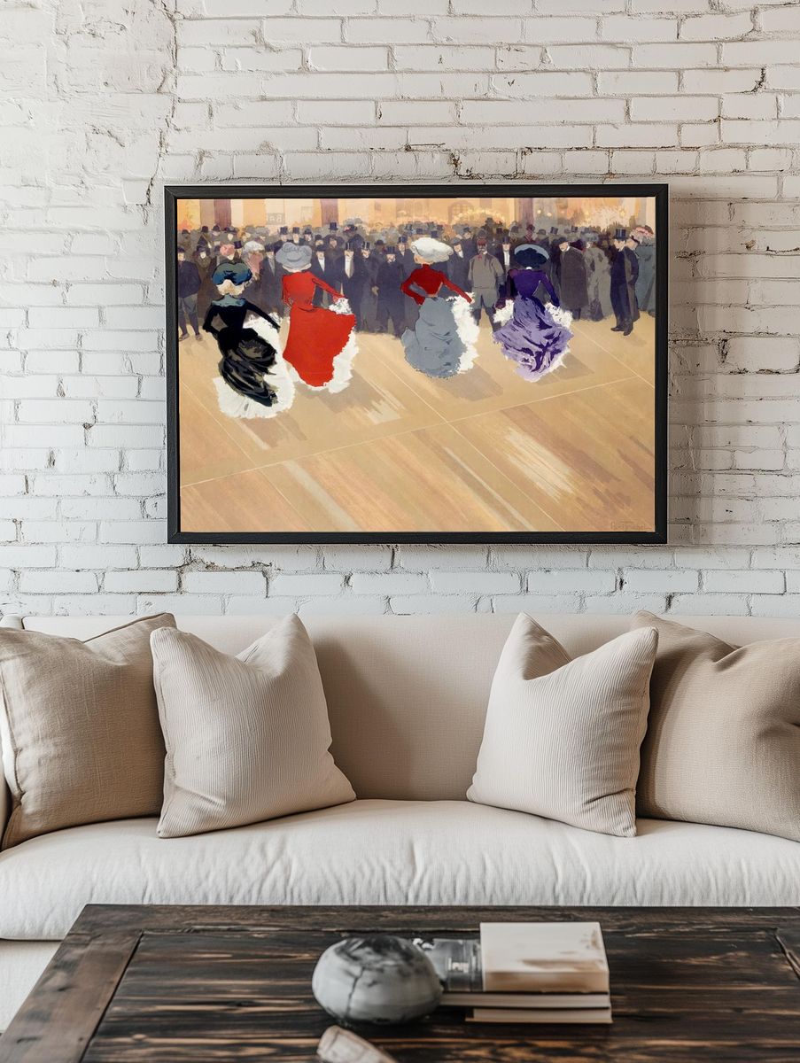 Elegant Ball Dance — Vintage Print. — room view 1