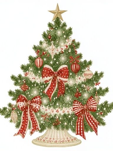 Vintage Christmas Tree Poster. poster — vintage art