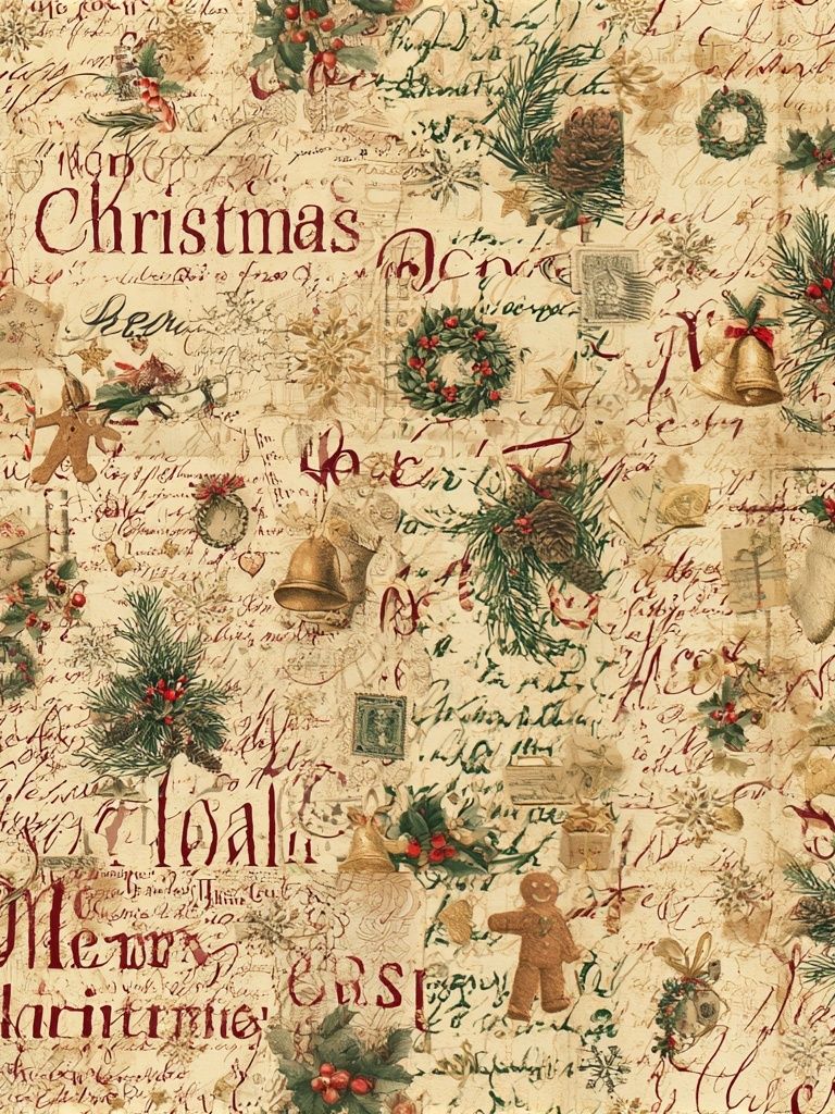 Vintage Christmas Collage Poster. poster — vintage art