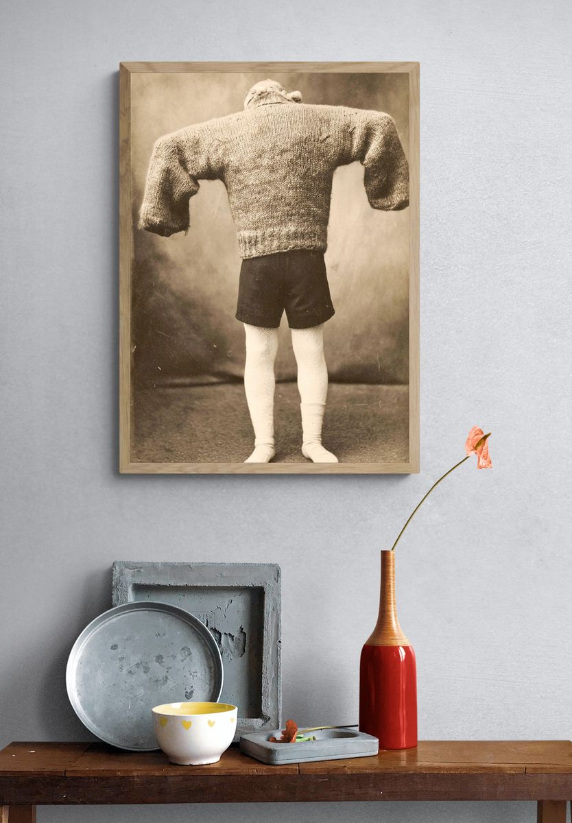 Vintage Child in Sweater Poster. — room view 3