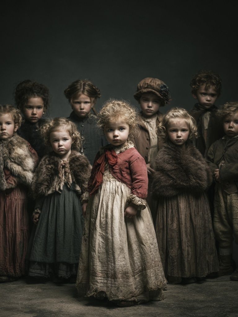 Victorian Children Portrait Print. poster detail