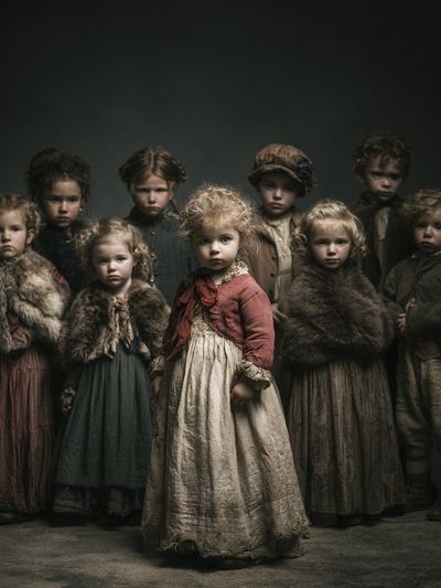 Victorian Children Portrait Print.