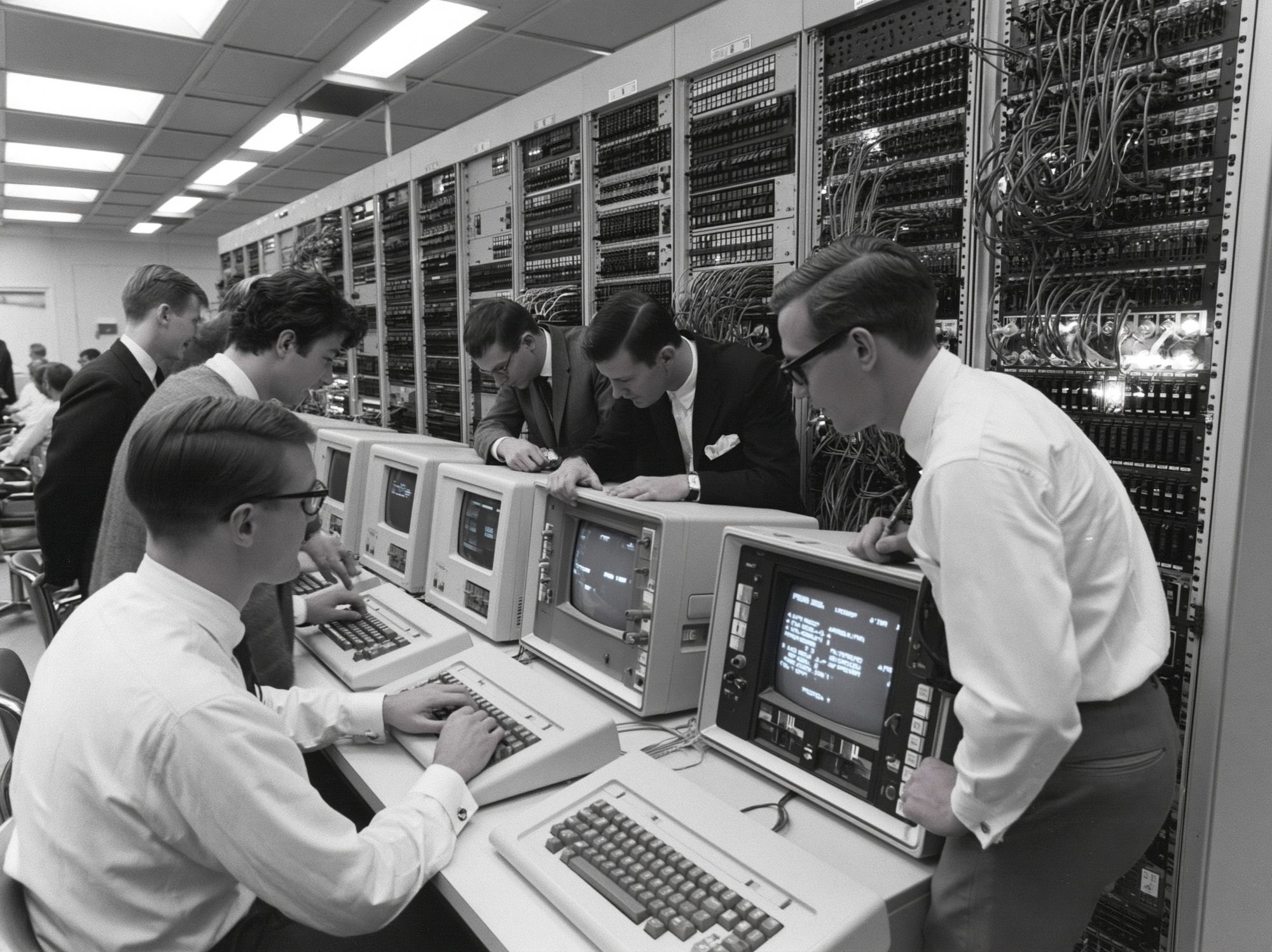 Vintage Computer Lab Photography Poster. poster — photography art