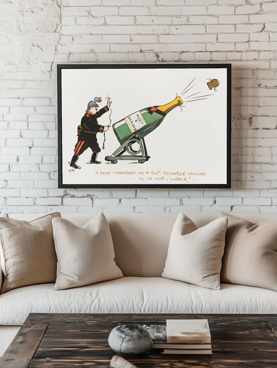 Champagne Celebration — Vintage Print. room preview