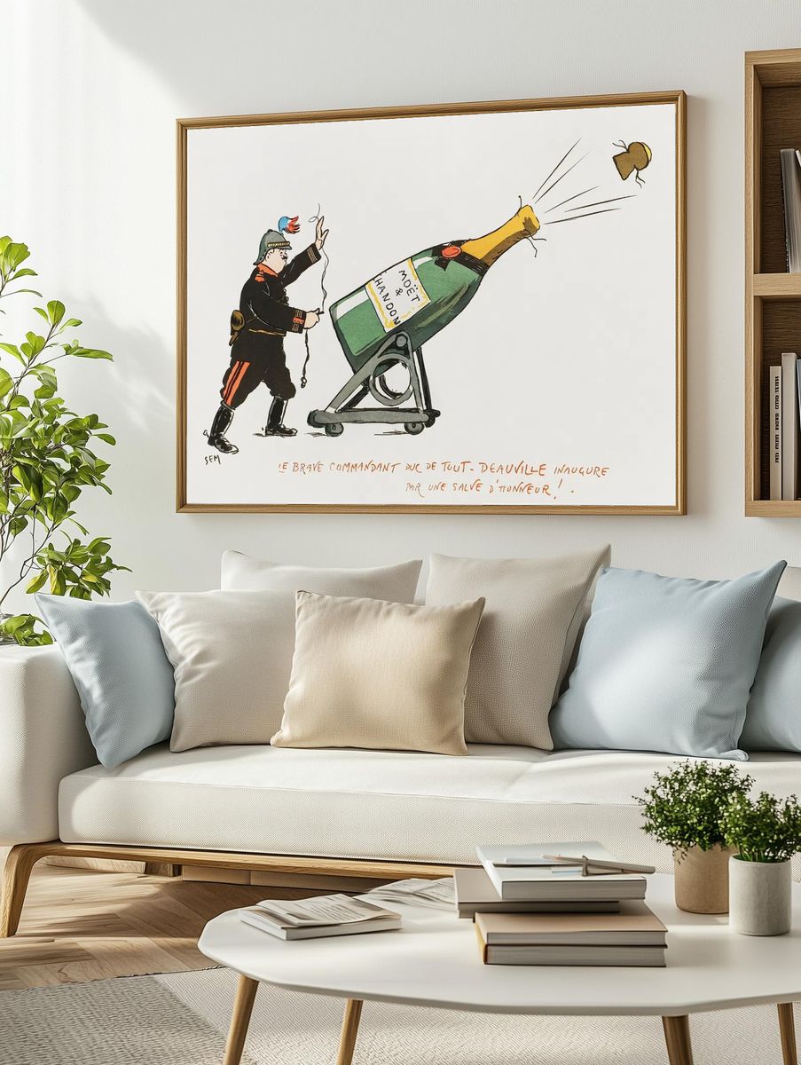Champagne Celebration — Vintage Print. — room view 2