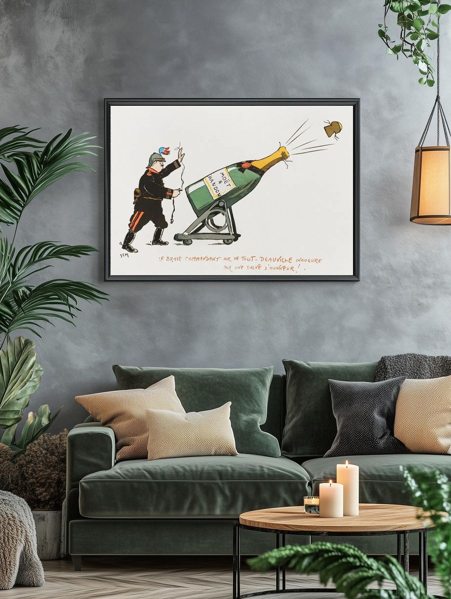 Champagne Celebration — Vintage Print. — room view 4