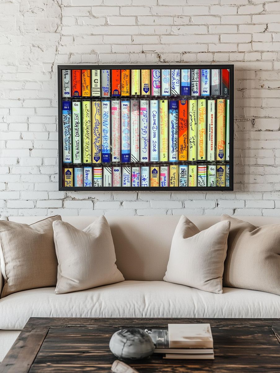 Vintage Cassette Tapes Poster. — room view 1
