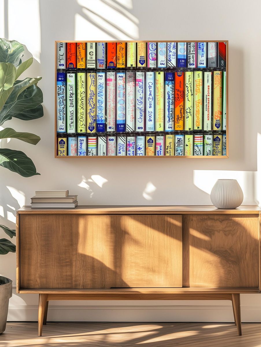 Vintage Cassette Tapes Poster. — room view 3