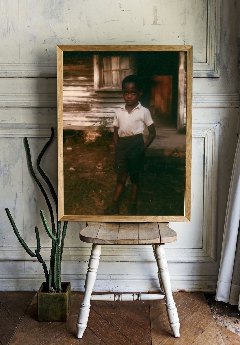 Vintage Childhood Portrait Print. — room view 1
